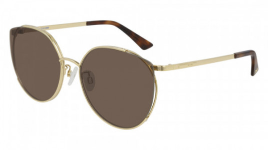 McQ MQ0288SA Sunglasses, 002 - GOLD with BROWN lenses