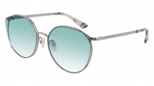 McQ MQ0288SA Sunglasses, 003 - SILVER with BLUE lenses
