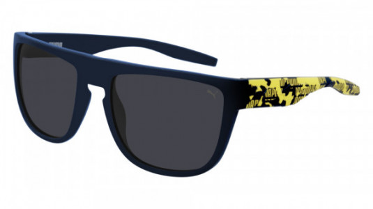 Puma PU0218S Sunglasses, 006 - BLUE with SMOKE lenses