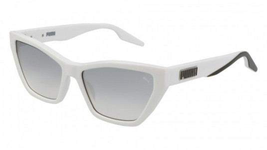 Puma PU0314S Sunglasses, 002 - WHITE with GREY lenses