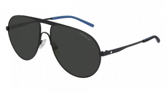 Montblanc MB0119S Sunglasses, 001 - BLACK with GREY lenses