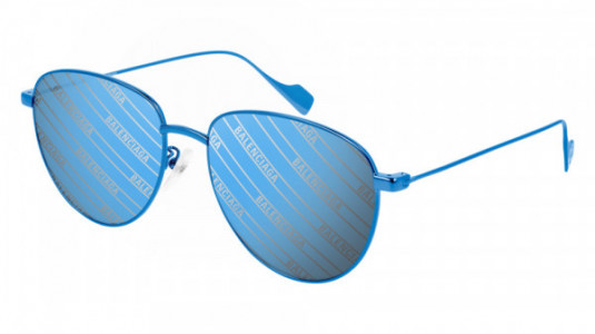 Balenciaga BB0088SK Sunglasses, 006 - BLUE with BLUE lenses
