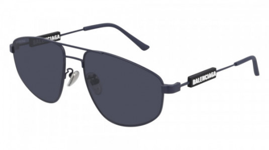 Balenciaga BB0115S Sunglasses, 003 - BLUE with BLUE lenses