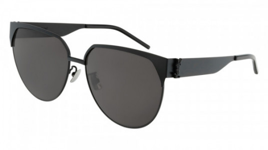Saint Laurent SL M43/F Sunglasses, 001 - BLACK with GREY lenses