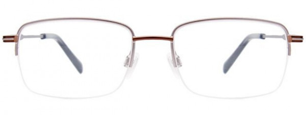 EasyClip EC593 Eyeglasses, 010 - Brown & Steel