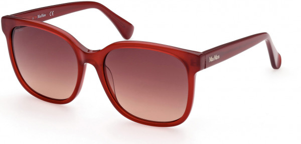 Max Mara MM0025 Logo7 Sunglasses, 66F - Shiny Milky Red / Gradient Brown