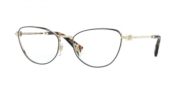 Valentino VA1016 Eyeglasses, 3053 PALE GOLD/BLACK (BLACK)