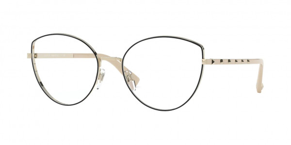 Valentino VA1018 Eyeglasses, 3003 LIGHT GOLD/BLACK (BLACK)