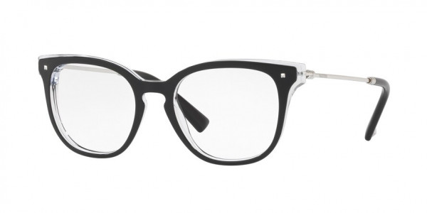 Valentino VA3006 Eyeglasses, 5025 TOP BLACK ON CRYSTAL (BLACK)