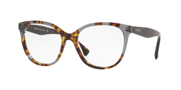 Valentino VA3014 Eyeglasses, 5059 HAVANA INSERTS TRASPARENT GREY (GREY)