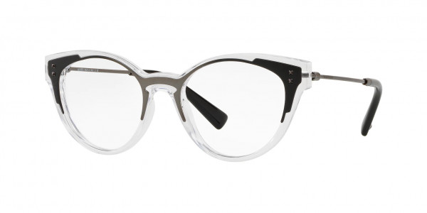 Valentino VA3018 Eyeglasses, 5070 TRASP/RUTHENIUM MATTE BLACK (BLACK)