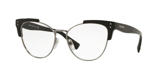 Valentino VA3027 Eyeglasses, 5001 BLACK/GUNMETAL (BLACK)