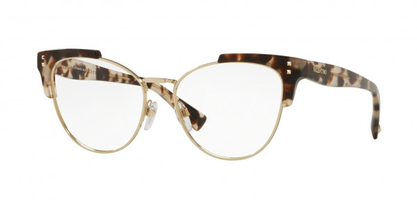 Valentino VA3027 Eyeglasses, 5097 HAVANA BROWN/LIGHT GOLD (BROWN)