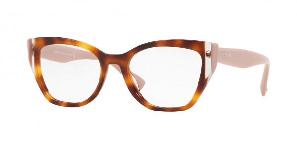 Valentino VA3029 Eyeglasses, 5011 HAVANA/CRYSTAL/PINK (BROWN)