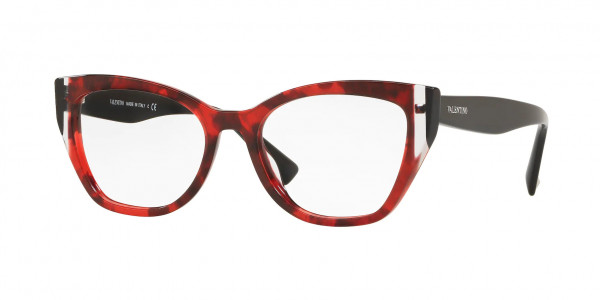 Valentino VA3029 Eyeglasses, 5020 HAVANA RED/BLACK (RED)