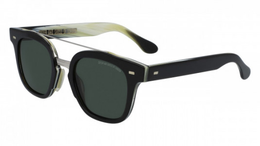 Cutler and Gross CG1297S Sunglasses, (004) SLVR/BLK/YL/BRN/METAL/CRM/BEIG