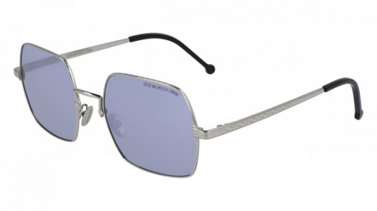 Cutler and Gross CG1300S Sunglasses, (001) SILVER/BLACK/METALLIC