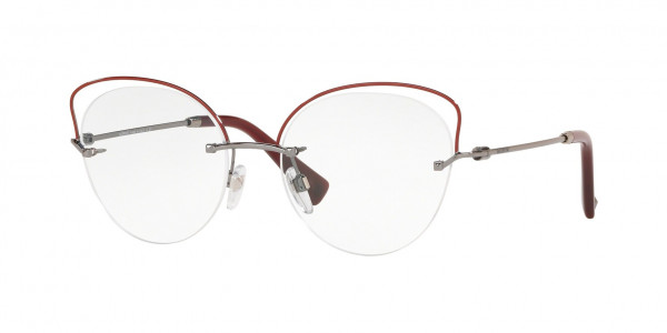 Valentino VA1015 Eyeglasses, 3012 GUNMETAL/RED (RED)