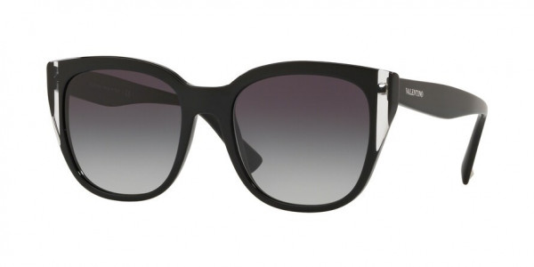 Valentino VA4040 Sunglasses, 50018G BLACK/CRYSTAL/BLACK (BLACK)