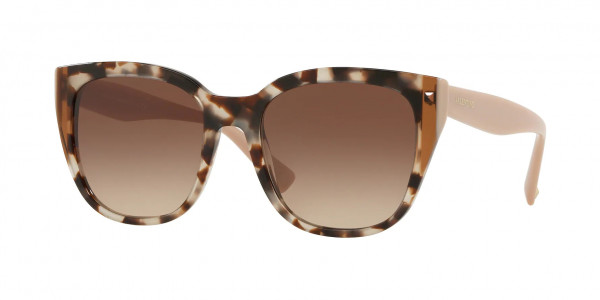 Valentino VA4040 Sunglasses, 509713 HAVANA BROWN/TRASP BROWN/BEIGE (GREY)