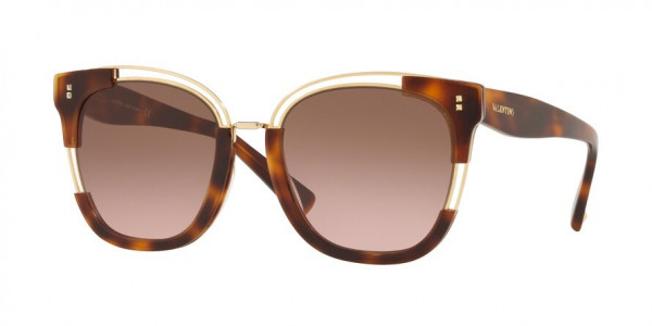 Valentino VA4042 Sunglasses, 501114 HAVNA/GOLD (BROWN)