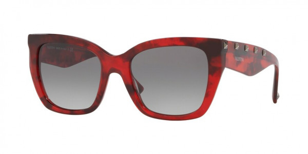 Valentino VA4048 Sunglasses, 502011 RED HAVANA (RED)