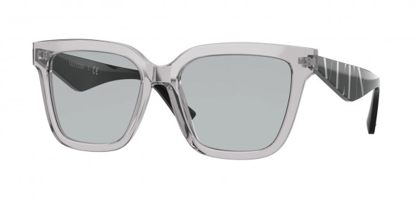 Valentino VA4084F Sunglasses, 517587 TRANSPARENT GREY (GREY)