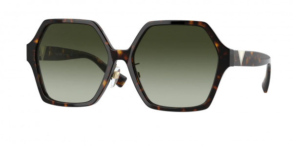 Valentino VA4088F Sunglasses, 30028E HAVANA (BROWN)