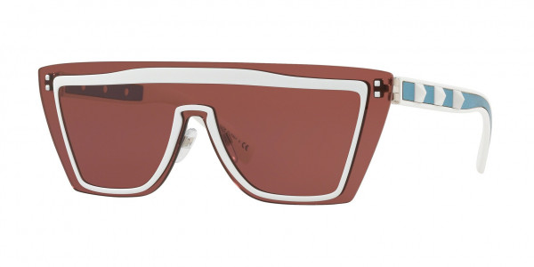 Valentino VA2026 Sunglasses, 304084 MATTE WHITE (WHITE)