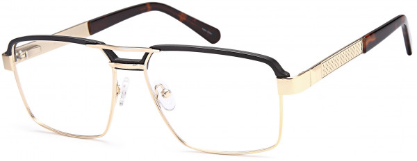 Di Caprio DC353 Eyeglasses, Gold Black