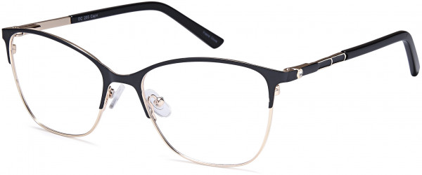 Di Caprio DC205 Eyeglasses, Black Gold