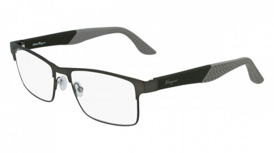 Ferragamo SF2216 Eyeglasses, (070) MATTE DARK RUTHENIUM