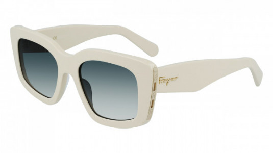Ferragamo SF1024S Sunglasses, (103) IVORY