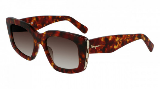 Ferragamo SF1024S Sunglasses, (609) RED HAVANA