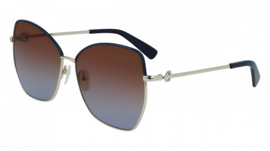 Longchamp LO156SL Sunglasses, (720) GOLD / BROWN BLUE