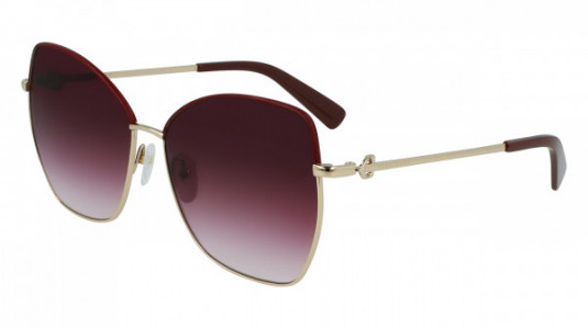 Longchamp LO156SL Sunglasses, (722) GOLD / BURGUNDY
