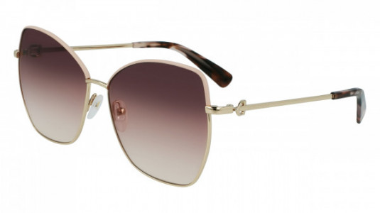 Longchamp LO156SL Sunglasses, (774) ROSE GOLD / BROWN PEACH