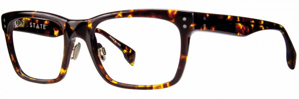 STATE Optical Co Clybourn Global Fit Eyeglasses, Amber Tortoise