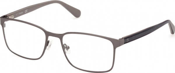 Guess GU50045 Eyeglasses, 006 - Shiny Antiqued Dark Nickeltin / Black/Monocolor
