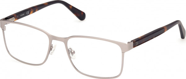 Guess GU50045 Eyeglasses, 010 - Shiny Antiqued Light Nickeltin / Dark Havana