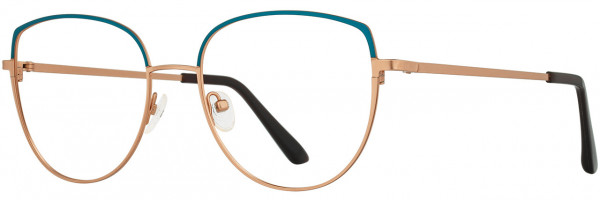 Cinzia Designs Cinzia Ophthalmic 5134 Eyeglasses, 3 - Rose Gold / Teal