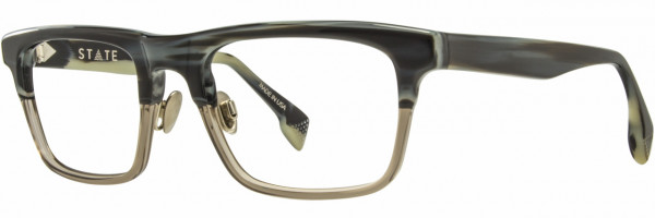 STATE Optical Co Burnham Global Fit Eyeglasses, Ebony Smoke