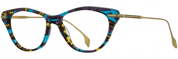 STATE Optical Co Cornelia Eyeglasses, 3 - Teal Deco Gold