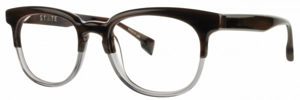 STATE Optical Co Sheridan Eyeglasses, Walnut Smoke