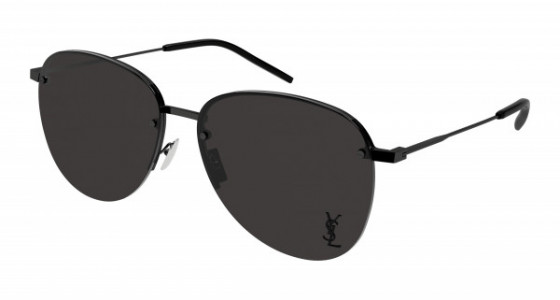Saint Laurent SL 328/K M Sunglasses, 001 - BLACK with BLACK lenses