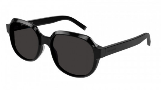 Saint Laurent SL 496 Sunglasses, 001 - BLACK with BLACK lenses