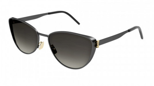 Saint Laurent SL M90 Sunglasses, 002 - BLACK with GREY lenses