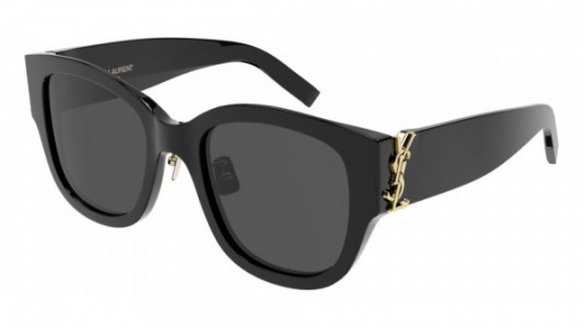 Saint Laurent SL M95/K Sunglasses, 001 - BLACK with GREY lenses