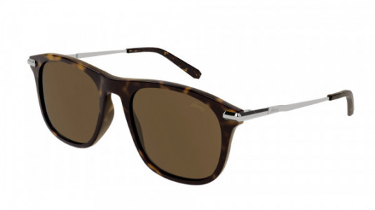 Brioni BR0094S Sunglasses, 002 - HAVANA with GUNMETAL temples and BROWN lenses
