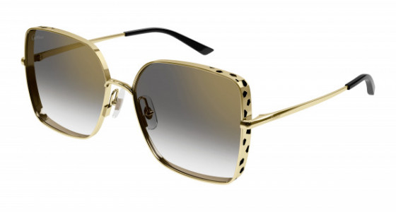Cartier CT0299S Sunglasses, 001 - GOLD with GREY lenses